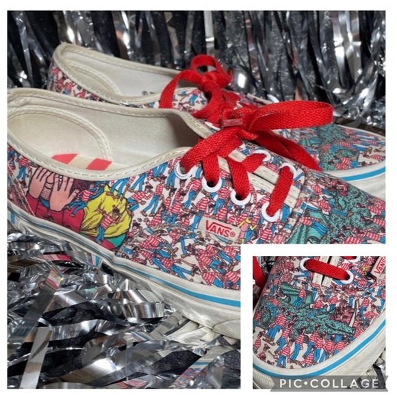 Vans Shoes - Vans 7.5 women’s where’s Waldo shoes